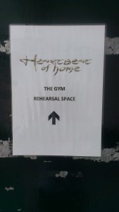 Heartbeat of Home Rehearsal sign